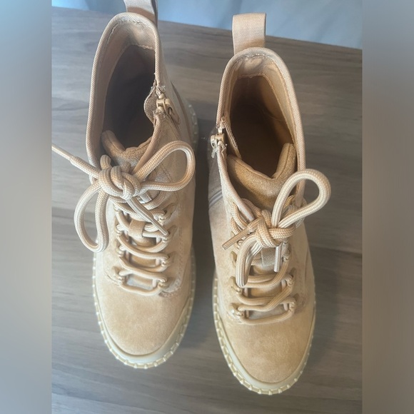 Women's Tan Platform Boots - Picture 2 of 9